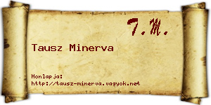 Tausz Minerva névjegykártya
